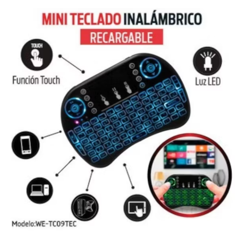 Image of MINI TECLADO MULTIMEDIA INALÁMBRICO PARA SMART TV PC LAPTOP PS3 PS4 TV BOX MINI TECLADO